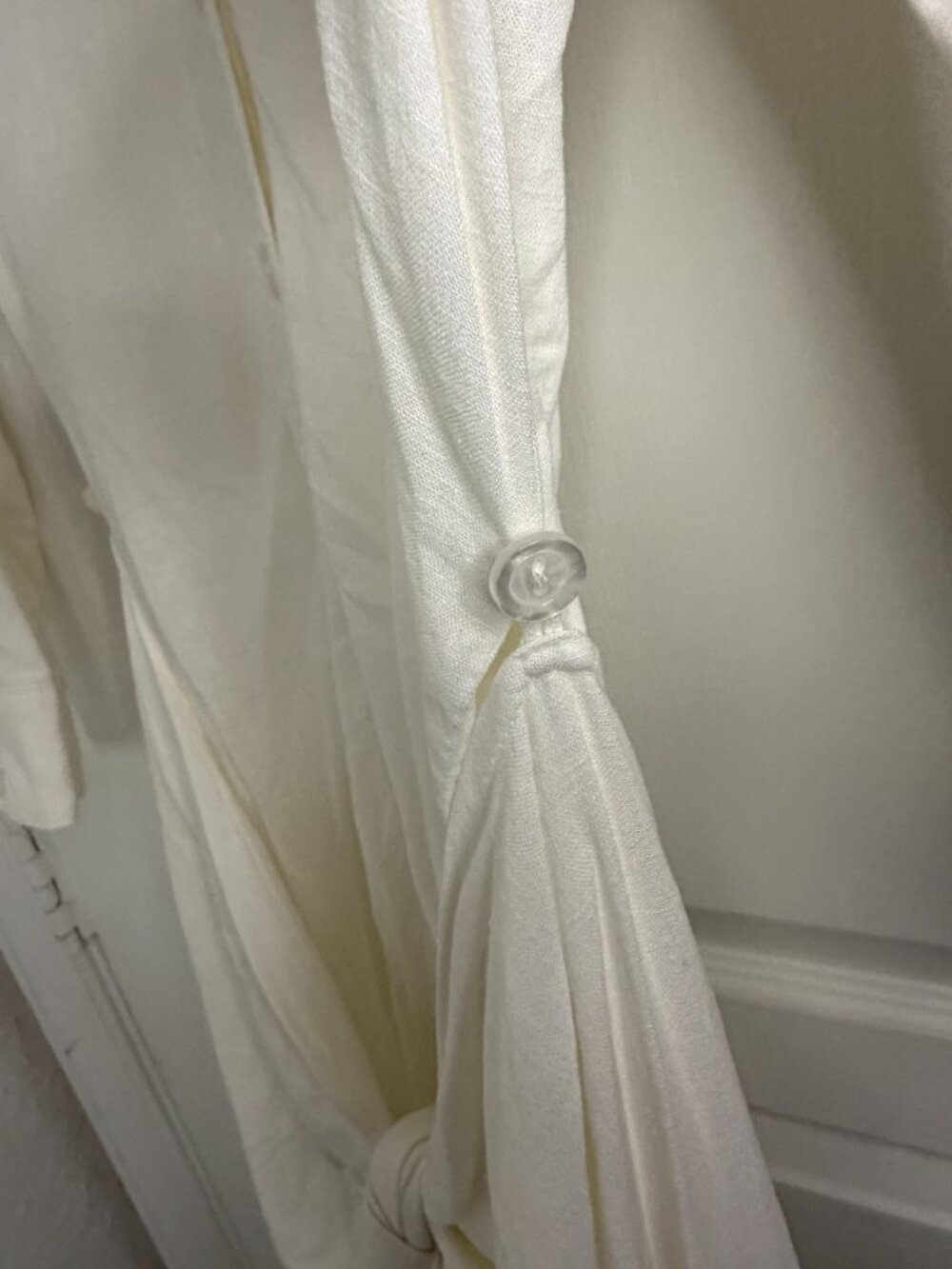 Free People White Linen -Front Convertible Mini/Maxi Dress- S- MSRP $228 - Picture 12 of 16